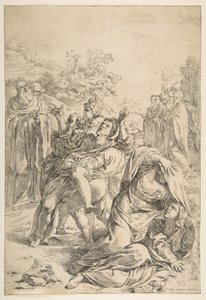 San Benedetto che esorcizza un demone, ca. 1637-1639 da Simone Cantarini