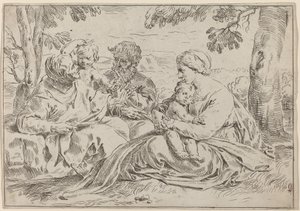 La Sacra Famiglia da Simone Cantarini