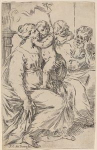 La Sacra Famiglia da Simone Cantarini