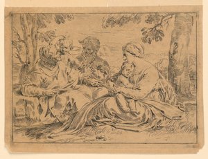 La Sacra Famiglia con San Giovanni e Sant