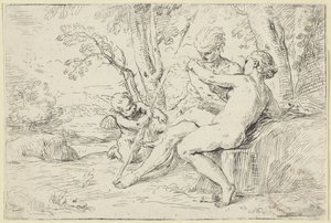 Venere e Adone da Simone Cantarini