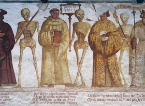 La morte con il monaco (dettaglio) da Simone II Baschenis