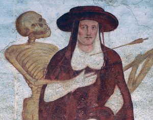 Il cardinale e la morte (dettaglio dalla Danza della Morte)