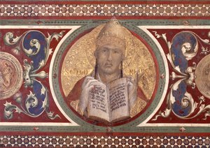 Maestà: San Gregorio, dettaglio dalla cornice, 1315 (dettaglio)