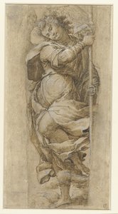 Studio di un angelo con una lancia