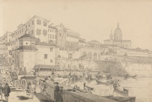 Album di 30 vedute nel Tirolo e in Italia: Veduta del Casino Pecori sul Lungarno, Residenza di Sir Charles D