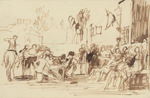 I pensionati di Chelsea leggono il dispaccio di Waterloo da Sir David Wilkie