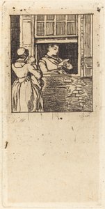 Donna alla finestra, legge una lettera da Sir David Wilkie