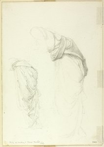 Drappeggio, due studi per Lo specchio di Venere da Sir Edward Burne Jones