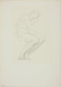 Nudo Maschile Seduto da Sir Edward Burne Jones