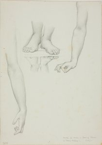 Studio per Specchio di Venere: Braccia e Piedi di Venere da Sir Edward Burne Jones