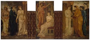 Cupido e Psiche - Murali di Palace Green - Le sorelle di Psiche la visitano a casa di Cupido