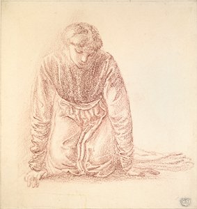 Figura inginocchiata di una donna da Sir Edward Coley Burne Jones