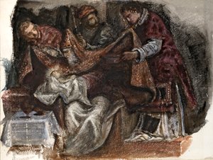 Studio dalla Circoncisione di Tintoretto nella Scuola Grande di San Rocco, 1862 da Sir Edward Coley Burne Jones