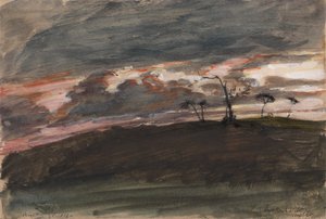 Tramonto tempestoso, Legh Park, Wiltshire