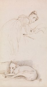 Studi di donna e levriero da Sir George Hayter