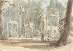 Le rovine di Leptis Magna come apparivano nel parco reale di Virginia Water