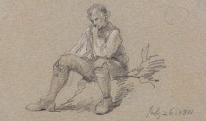 Uomo seduto da Sir George Howland Beaumont seventh Baronet