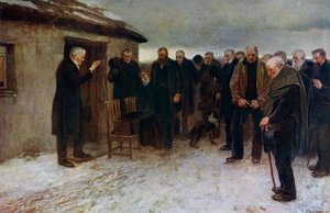 Un funerale nelle Highlands, 1882 da James Guthrie