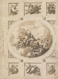 Progetto per un Soffitto ad Addiscombe: Bacco e Arianna da Sir James Thornhill