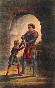 Artù parla in Re Giovanni: Atto IV, Scena I da Sir John Gilbert