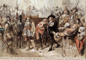 Carlo I lascia Westminster Hall dopo il suo processo da Sir John Gilbert