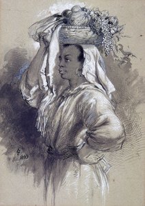 Ragazza con frutta da Sir John Gilbert