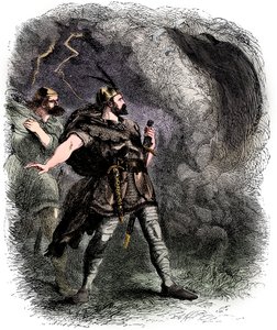 Macbeth e Banquo incontrano le tre streghe da Sir John Gilbert