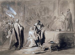 Otello e Desdemona davanti al Senato, 1847 da Sir John Gilbert