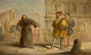 Scena da Il mercante di Venezia di Shakespeare, 1865