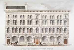 Veduta dei locali commerciali, Billiter Street, City of London, 1875 da Sir Joseph Causton and Sons