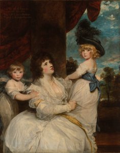 Ritratto di Jane, Contessa di Harrington, con i suoi figli, il Visconte Petersham e l
