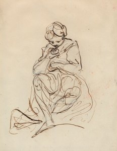 Studio di una donna seduta da Sir Joshua Reynolds