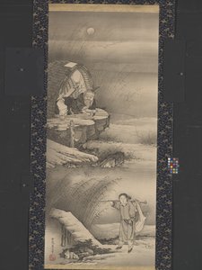 Lu Shang (Tai Gongwang) che pesca da Soga Shohaku