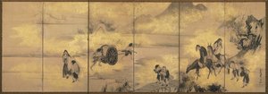 Gli otto immortali della coppa di vino da Soga Shohaku