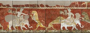 Arte sogdiana: Affresco dalla Sala Rossa del Palazzo di Varakhsha da Sogdian Sogdian