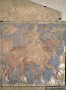 Il valoroso Rustam, da Penjikent, prima metà dell