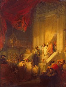 Lettura della legge in una sinagoga da Solomon Alexander Hart