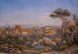 Il Colosseo e il Foro, visti da ovest, Roma da Solomon Corrodi