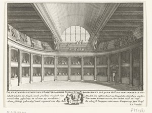 Il Teatro di Jacob van Campen visto dal palco, 1658 da Solomon Savery