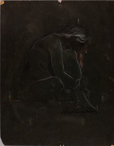 Nudo seduto da Solon H. Borglum