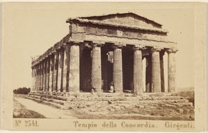 Tempio della Concordia. Girgenti. da Sommer and Behles