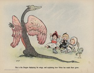 Illustrazione per "Further Doings of the Three Bold Babes" (litografia a colori) da Sophia Rosamond Praeger