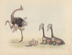 Illustrazione per Little Twin Dragons di S Rosamond Praeger (litografia a colori) da Sophia Rosamond Praeger