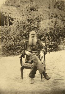 Scrittore russo Lev Tolstoj, Jasnaja Poljana, vicino a Tula, Russia, anni 1890 da Sophia Andreevna Tolstaya