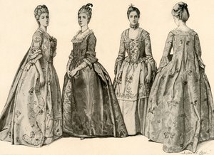 Abbigliamento durante il regno di Giorgio II 1735-1760, 1903, 1937 da Sophie B. Steel