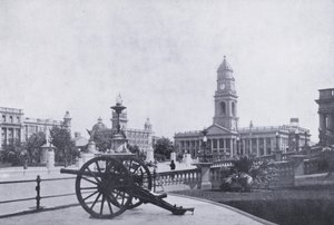 Giardini della città, con ufficio postale, Durban da South African Photographer