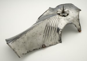 Shaffron Gotico, armatura per la testa del cavallo da South German School