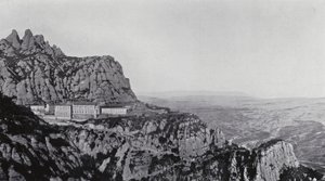 Vista generale di Montserrat (foto b/n) da Spanish Photographer