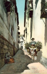 Granada, La Calle Del Horno Del Vidrio, Spain (colour photo) da Spanish Photographer